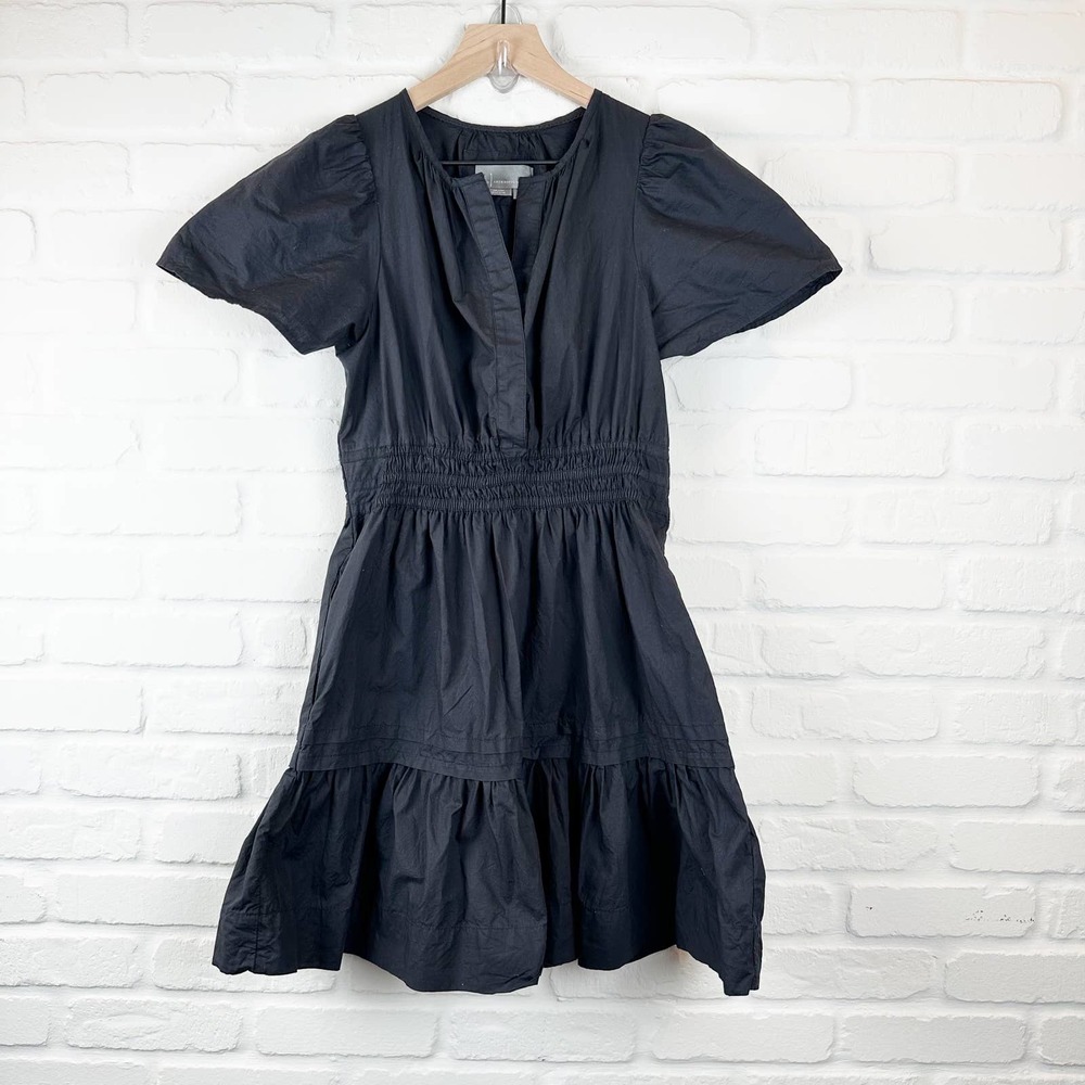 Anthropologie Black Somerset Mini Dress